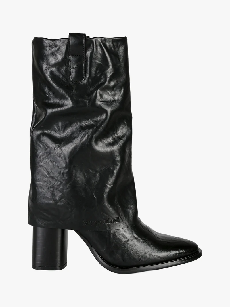 Stivali donna con tacco largo - nero