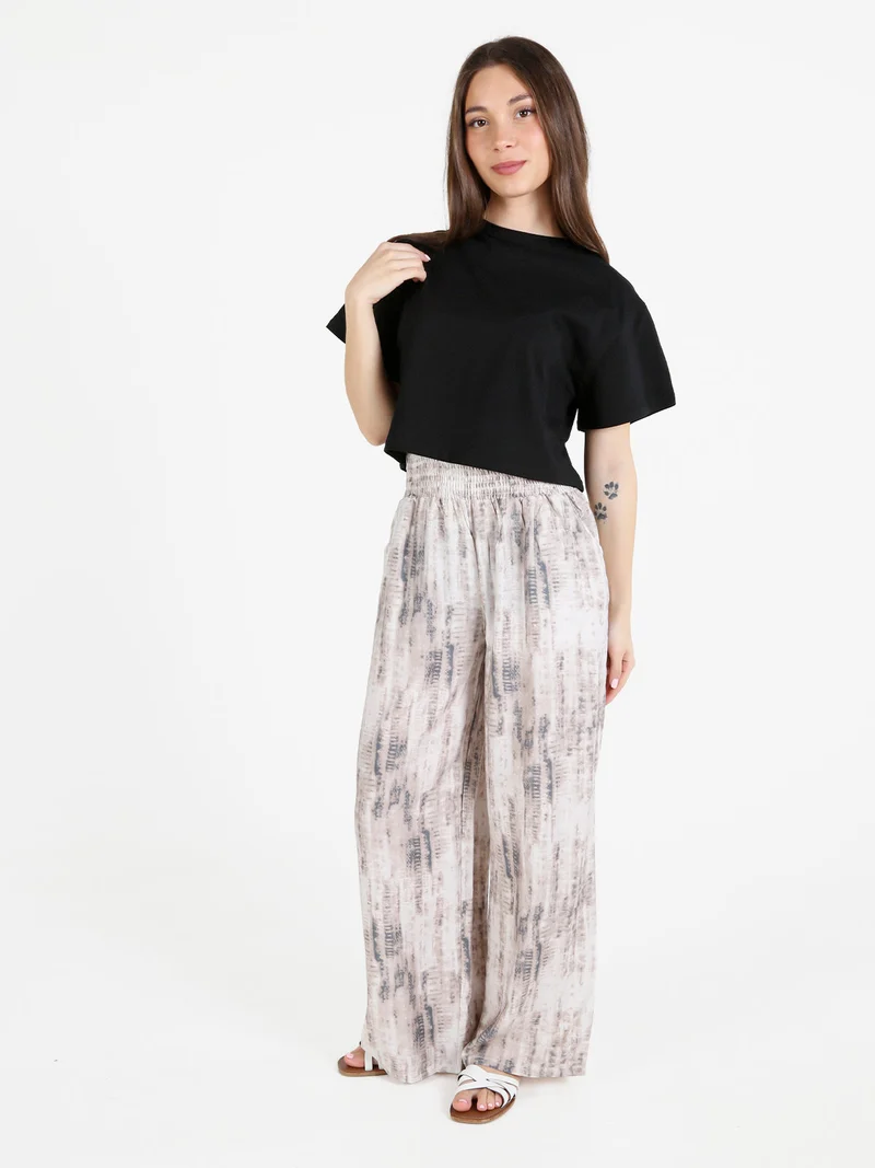 T-shirt crop donna in cotone oversize - nero