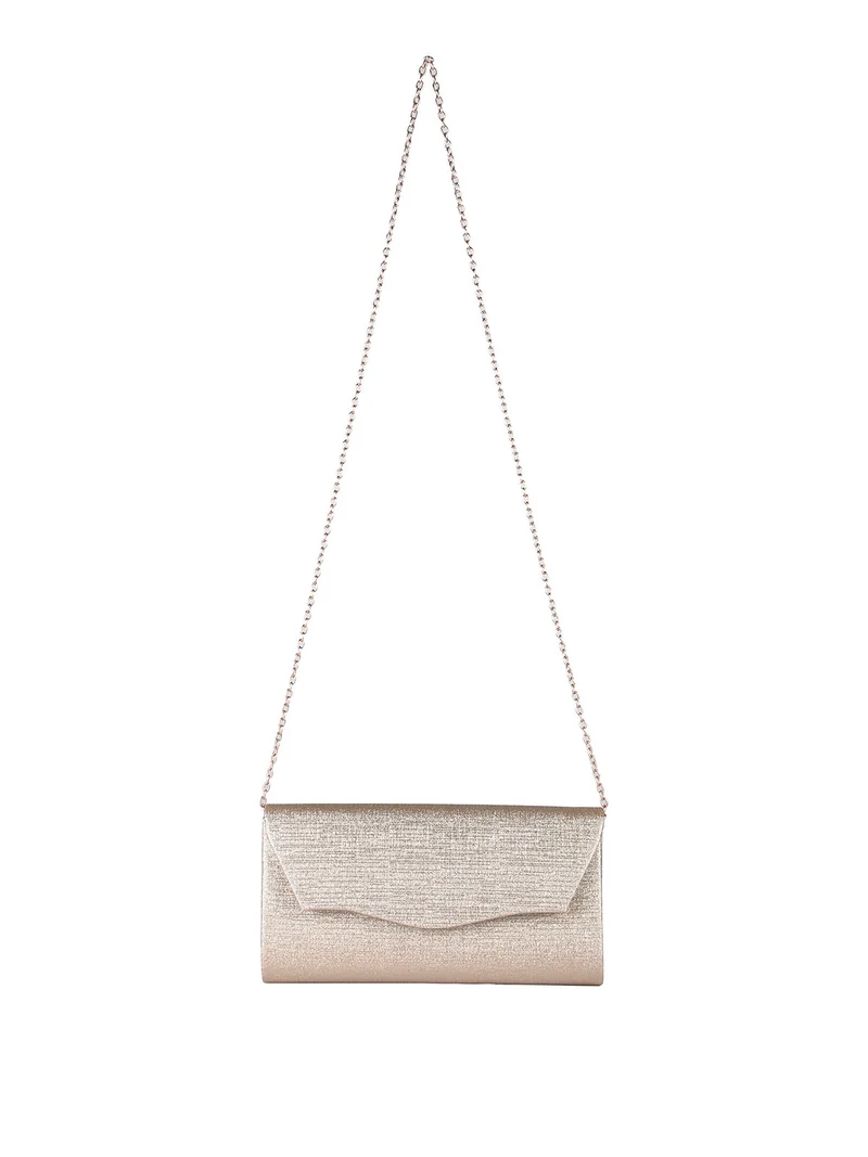 Pochette donna brillantinata - champagne