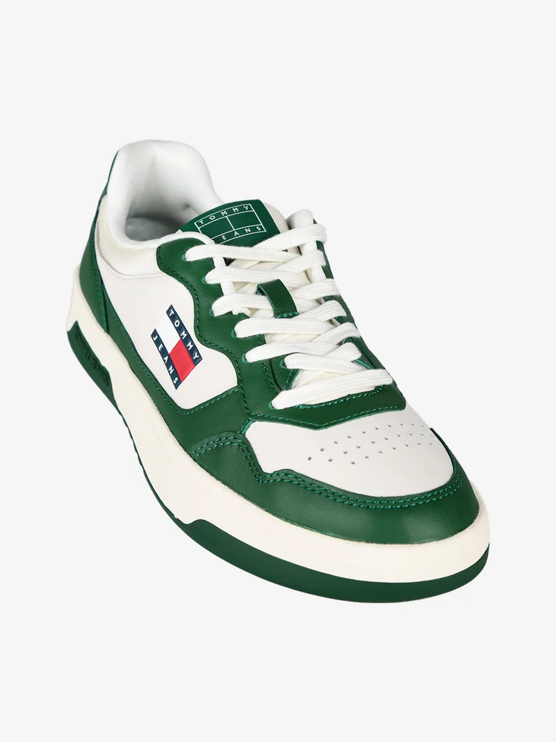 CUPSOLE Snekers da uomo in pelle - verde