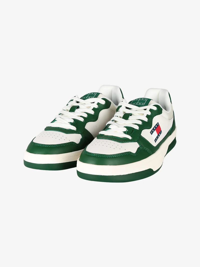 CUPSOLE Snekers da uomo in pelle - verde