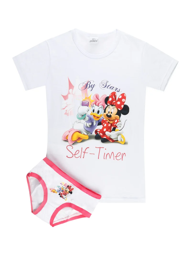 MINNIE MOUSE completo intimo 2 pezzi da bambina - bianco