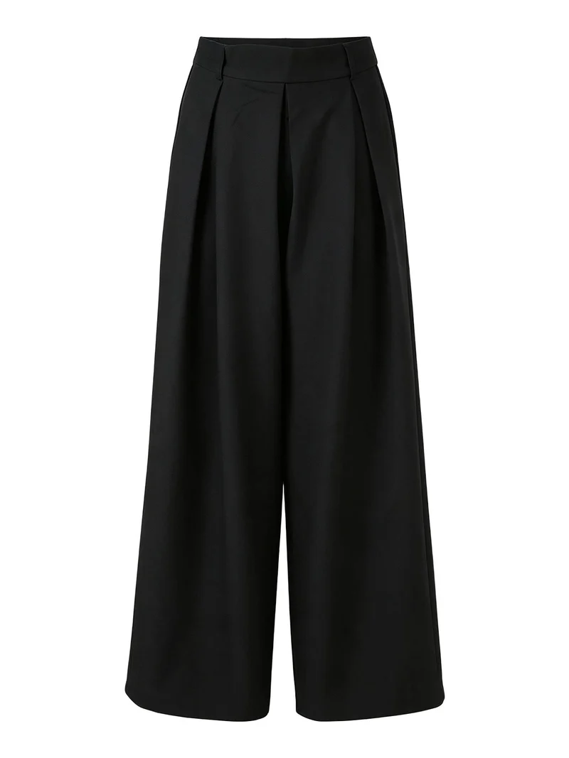 Pantaloni da donna classici a gamba larga - nero
