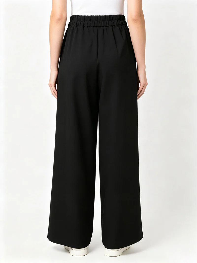 Pantaloni da donna classici a gamba larga - nero