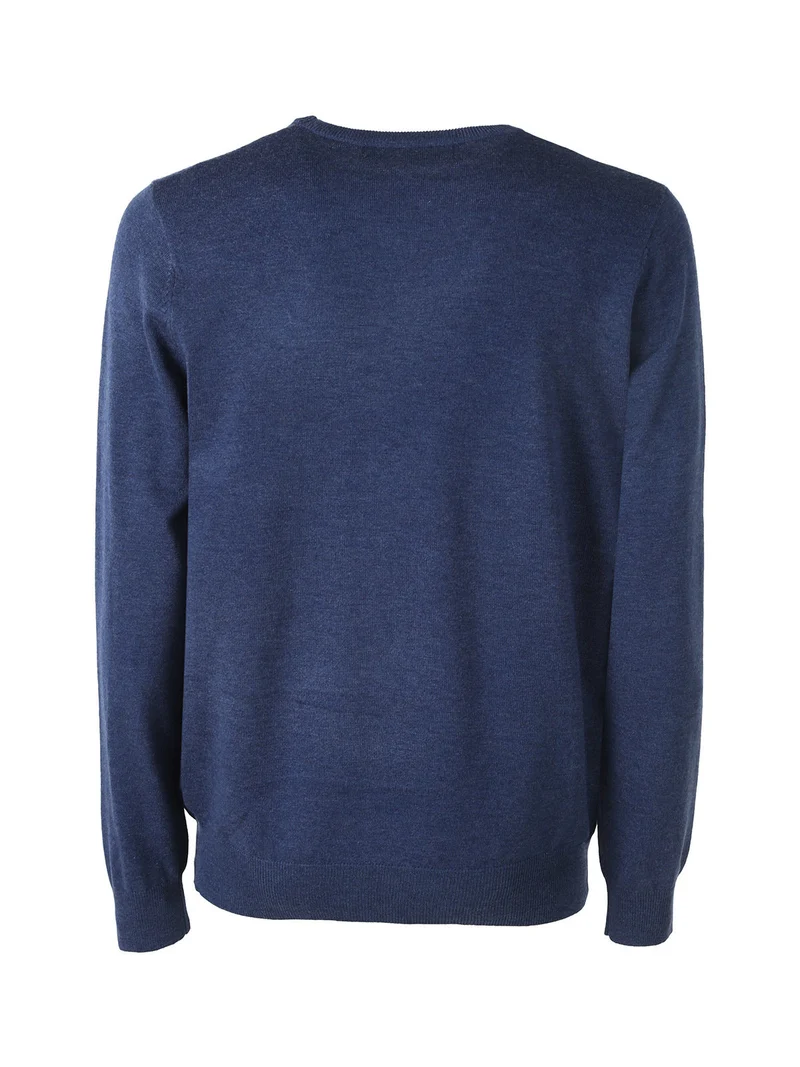 Maglione girocollo da uomo in misto lana - jeans