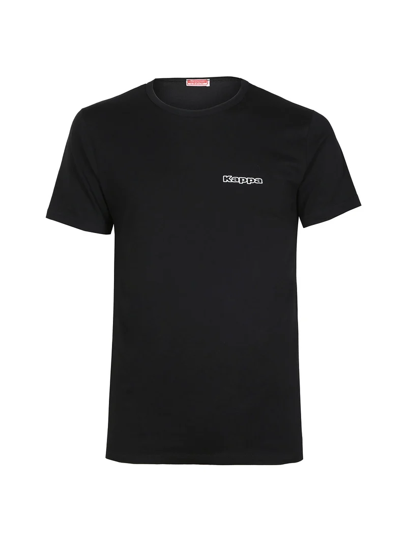 T-shirt intima uomo girocollo in cotone elastico - nero