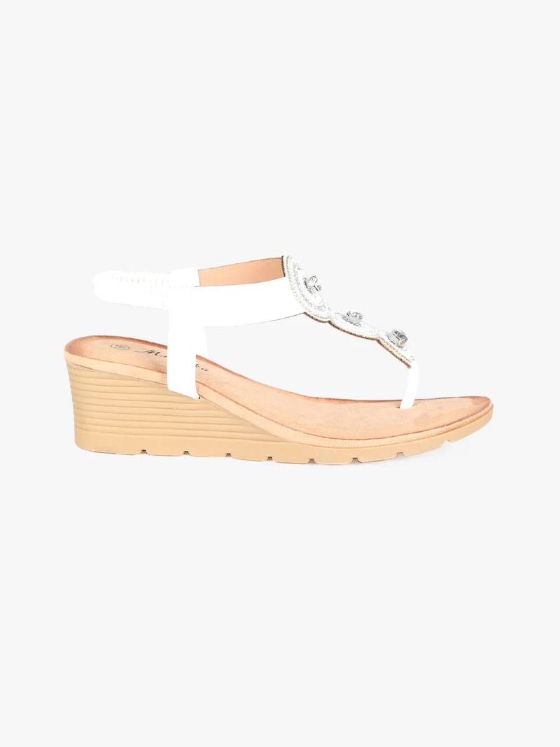Sandali infradito slip on da donna - bianco