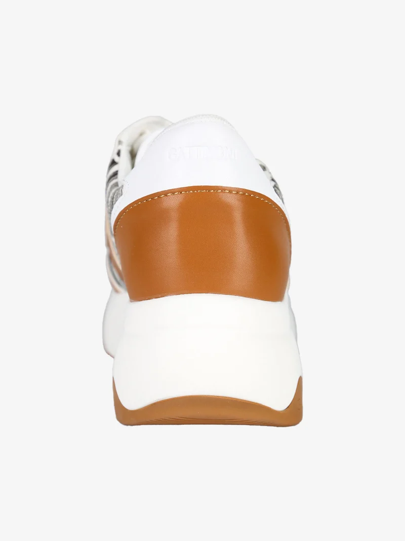 Sneakers da donna con platform - marrone