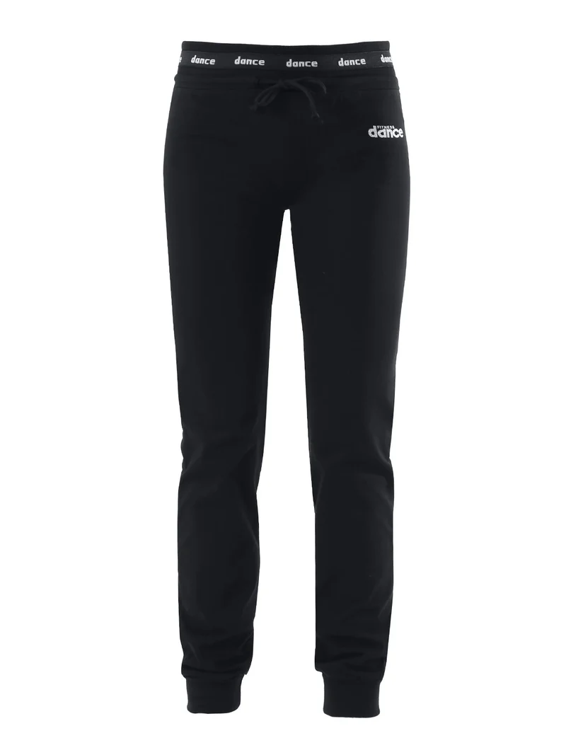 Pantaloni sportivi da donna con polsini e coulisse in vita - blu scuro