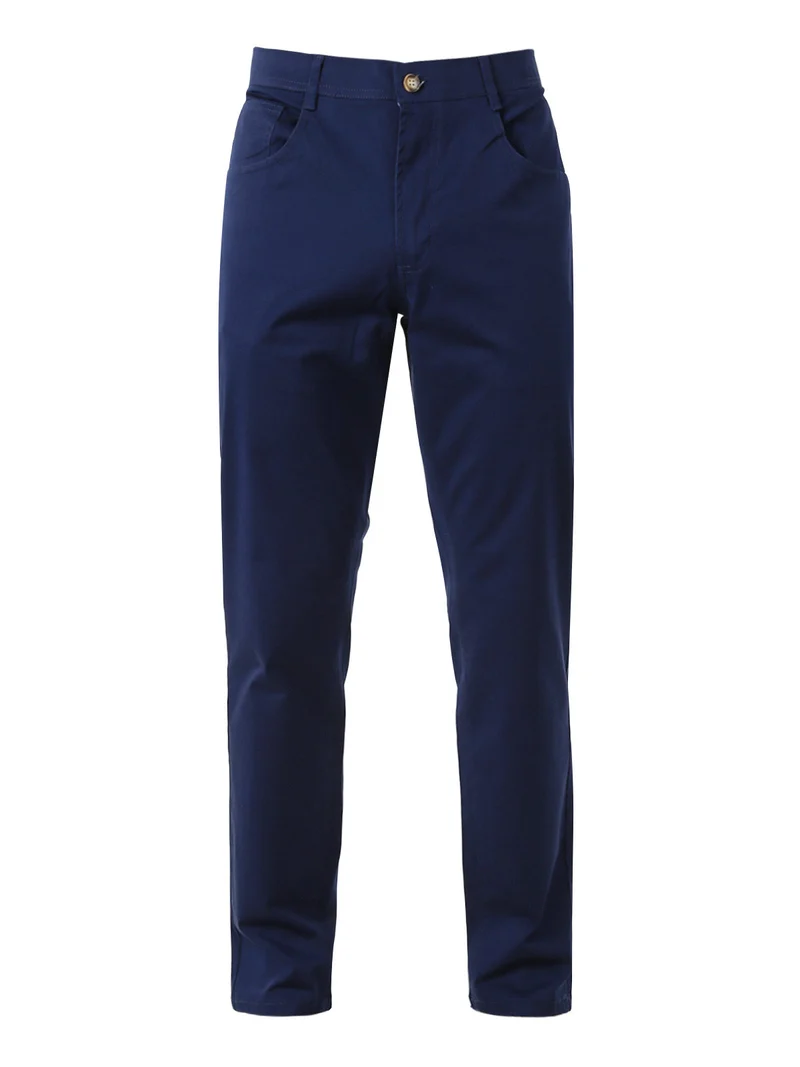 Pantaloni casual da uomo in cotone - bluette