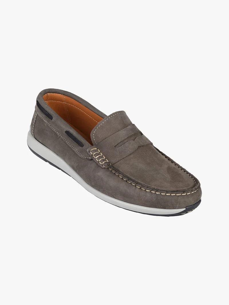 Mocassini uomo in pelle scamosciata - grigio