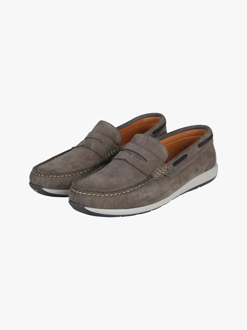 Mocassini uomo in pelle scamosciata - grigio