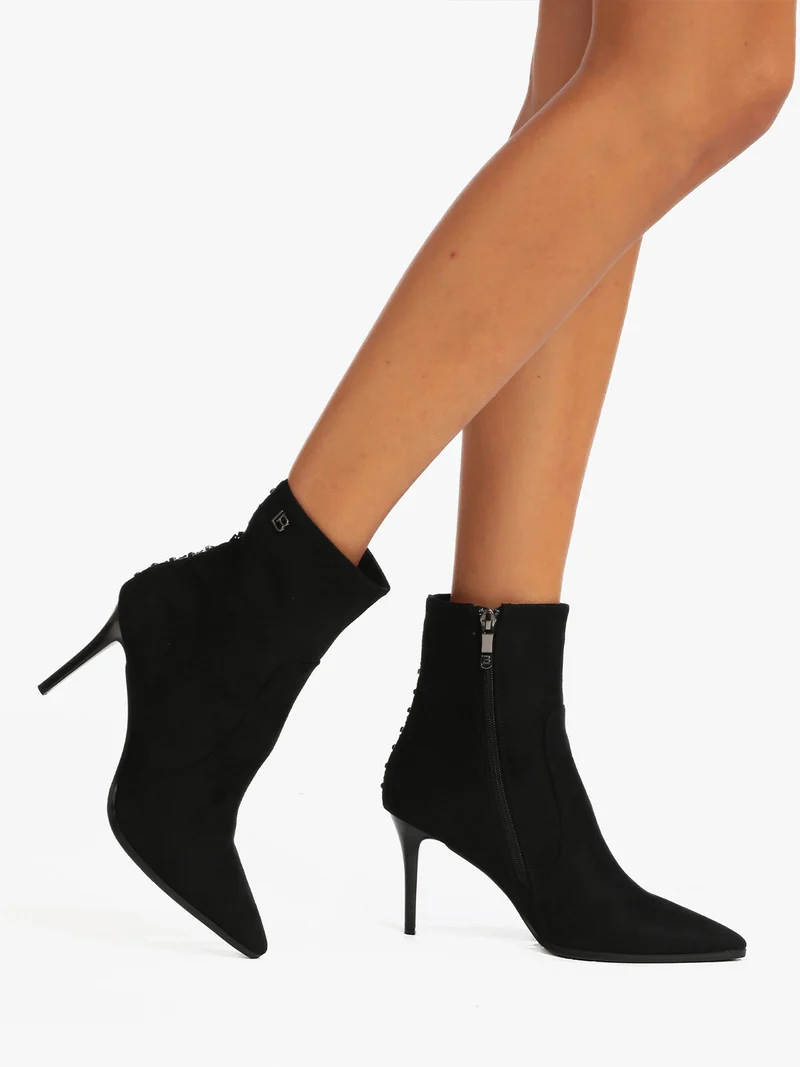 Stivaletti donna con tacco a spillo - nero