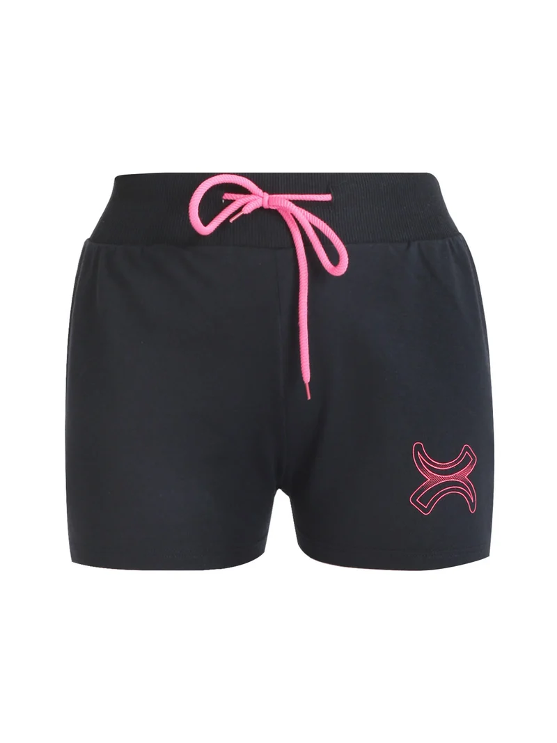 Shorts donna in felpa - blu scuro