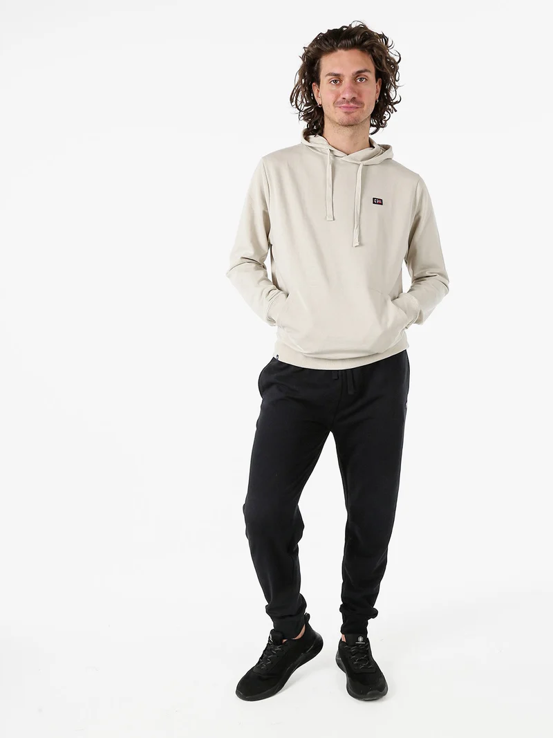Pantaloni tuta da uomo in cotone con coulisse e polsini - nero