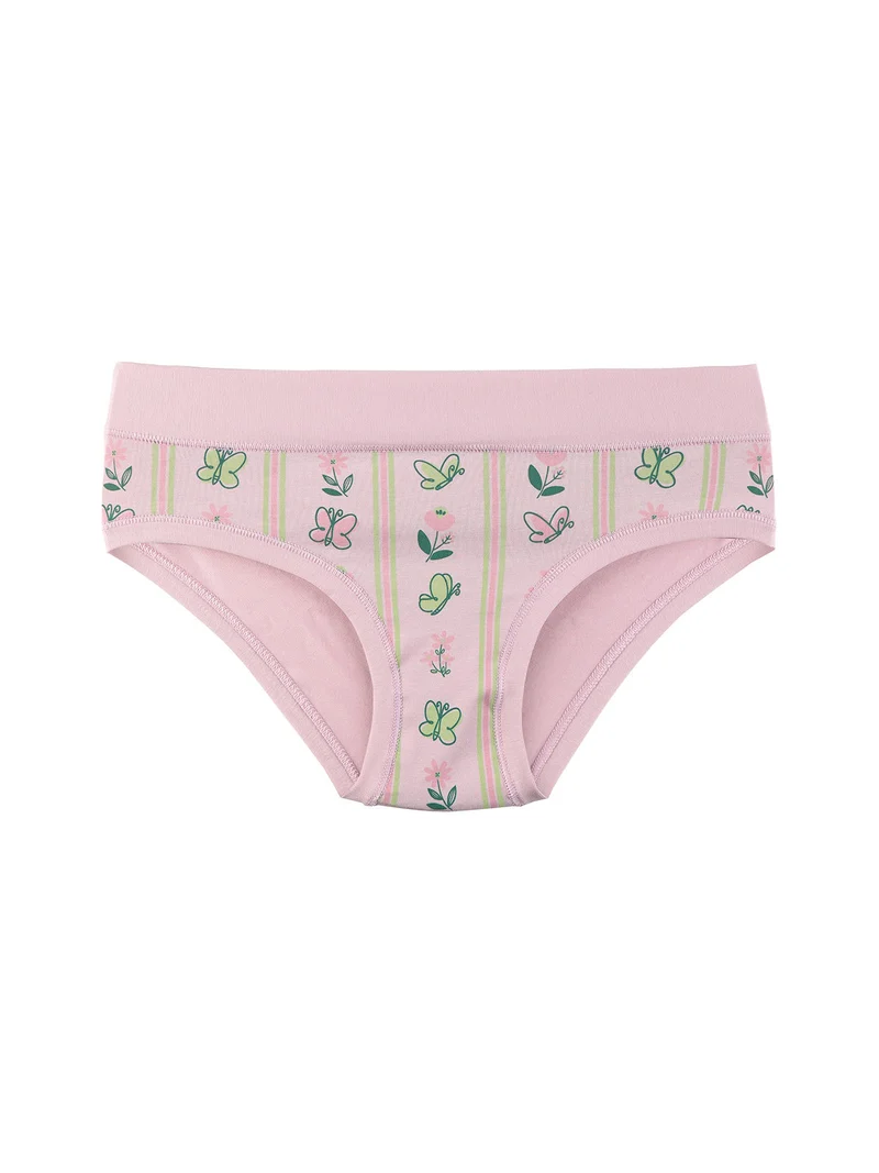 Slip in cotone da bambina con stampe - lilla