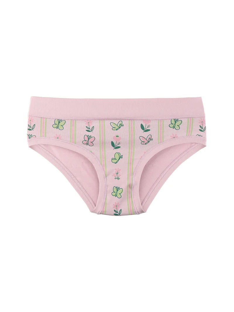 Slip in cotone da bambina con stampe - lilla
