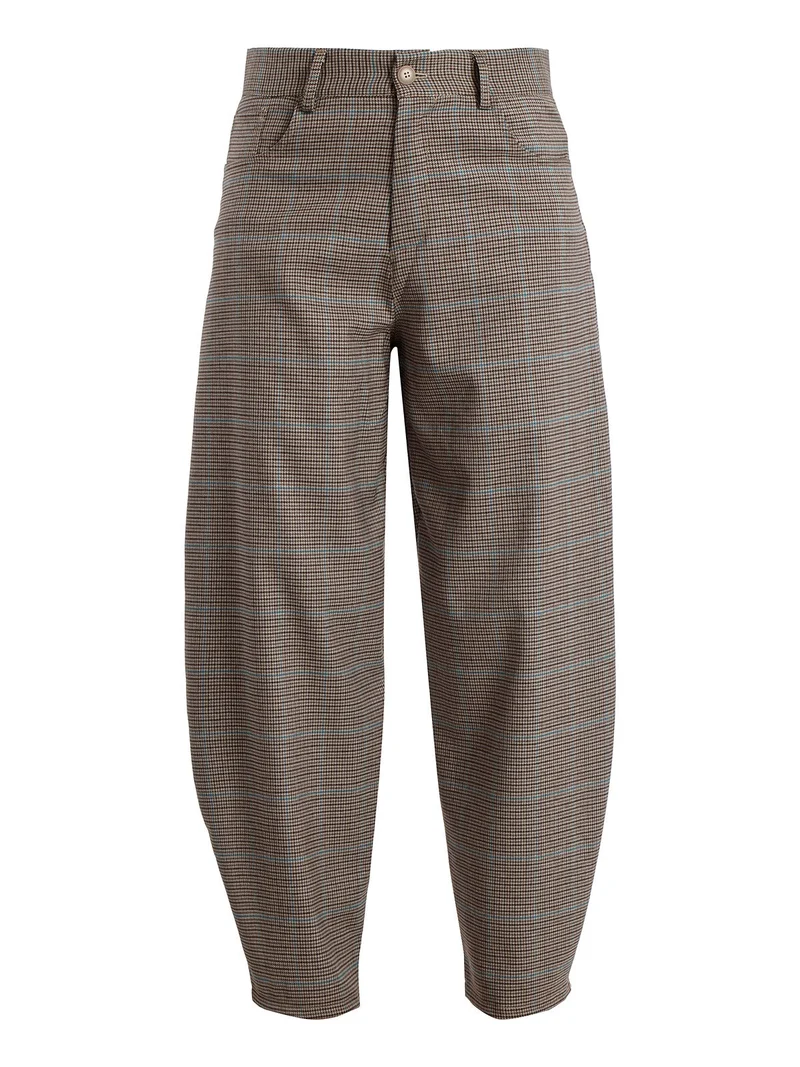 Pantaloni a fantasia da donna gamba larga - blu