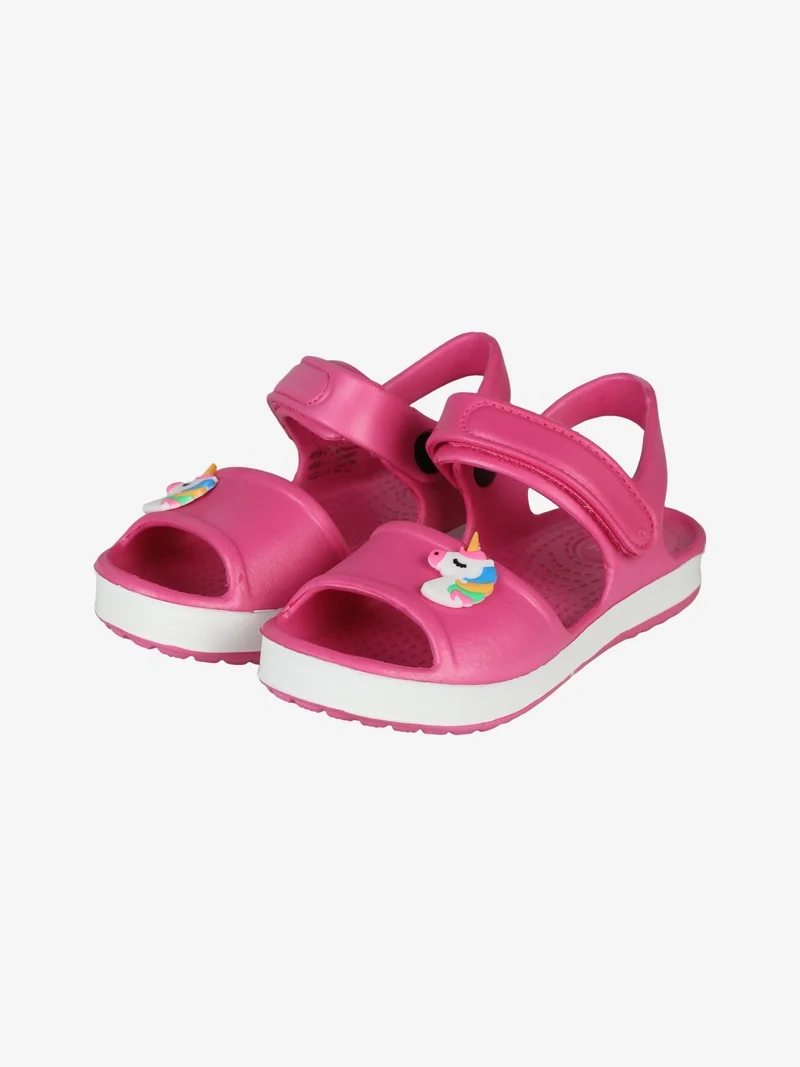 Sandali da bambini in gomma con cintruino a strappo - fucsia