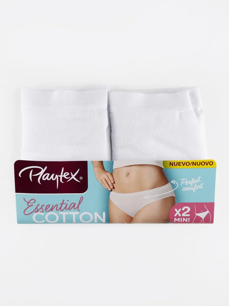 Slip mini in cotone elastico pacco da 2 pezzi - bianco