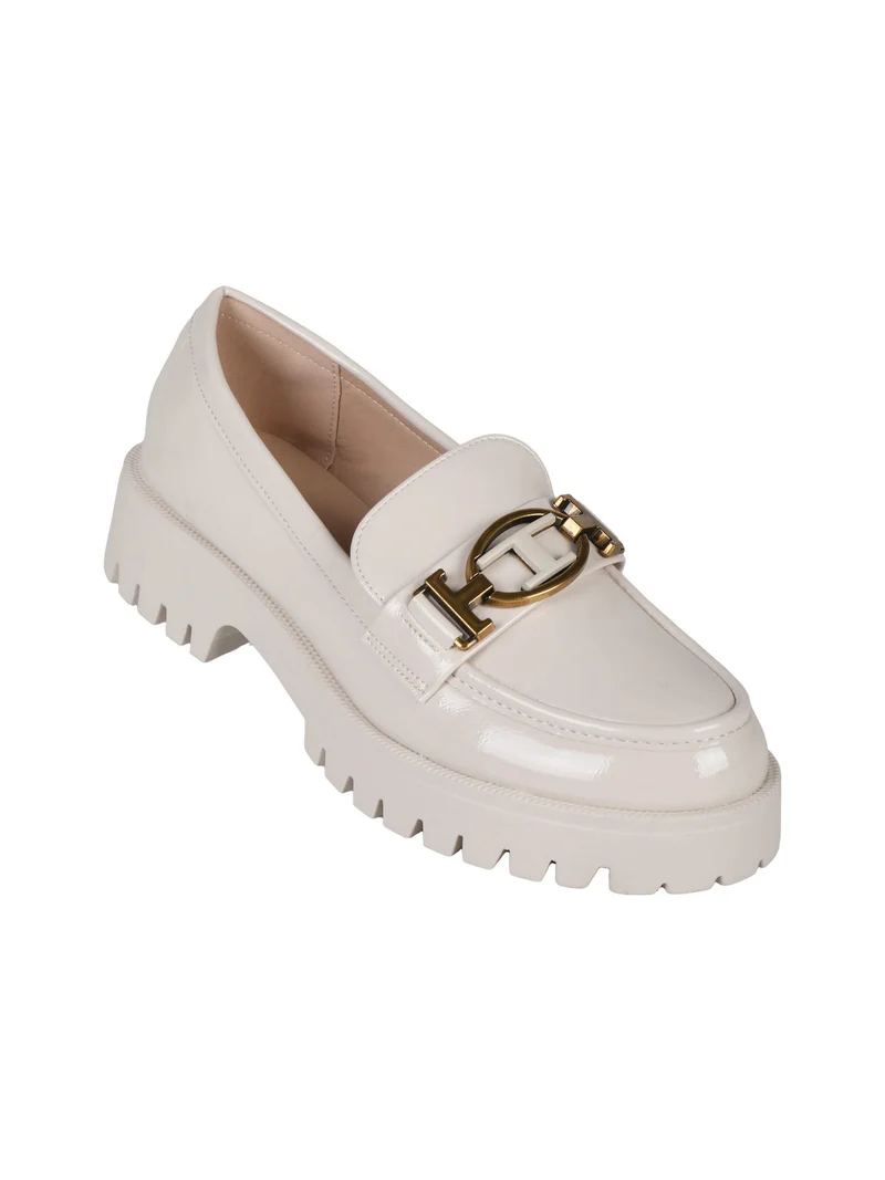 Mocassini donna con platform - beige