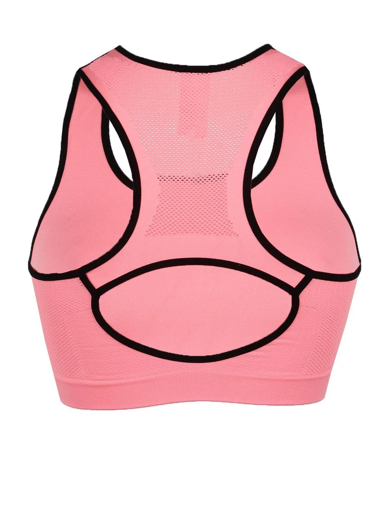 Top sportivo in microfibra - rosa