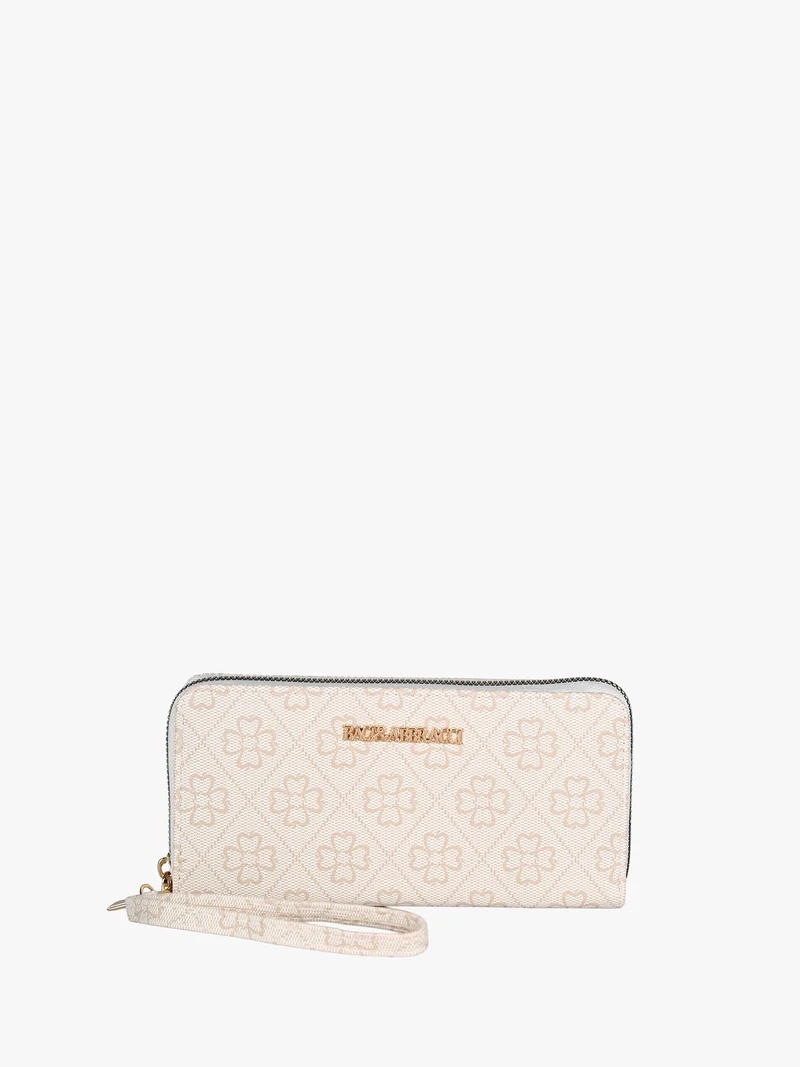 Portafoglio da donna con zip - panna