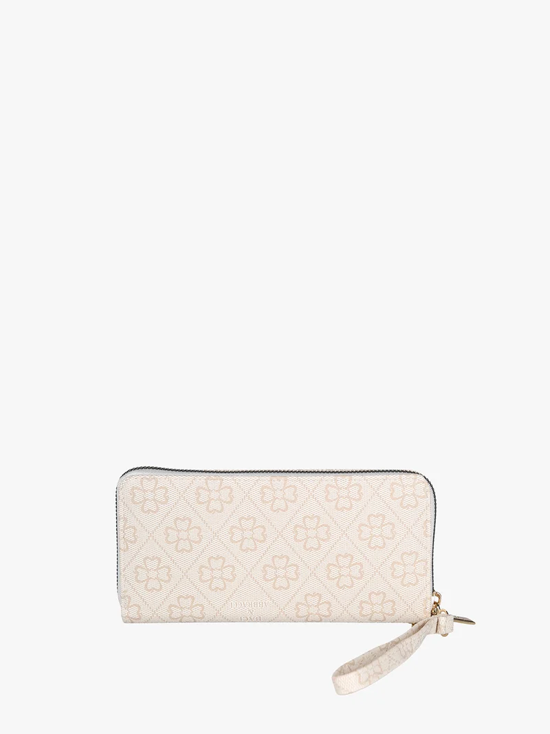 Portafoglio da donna con zip - panna