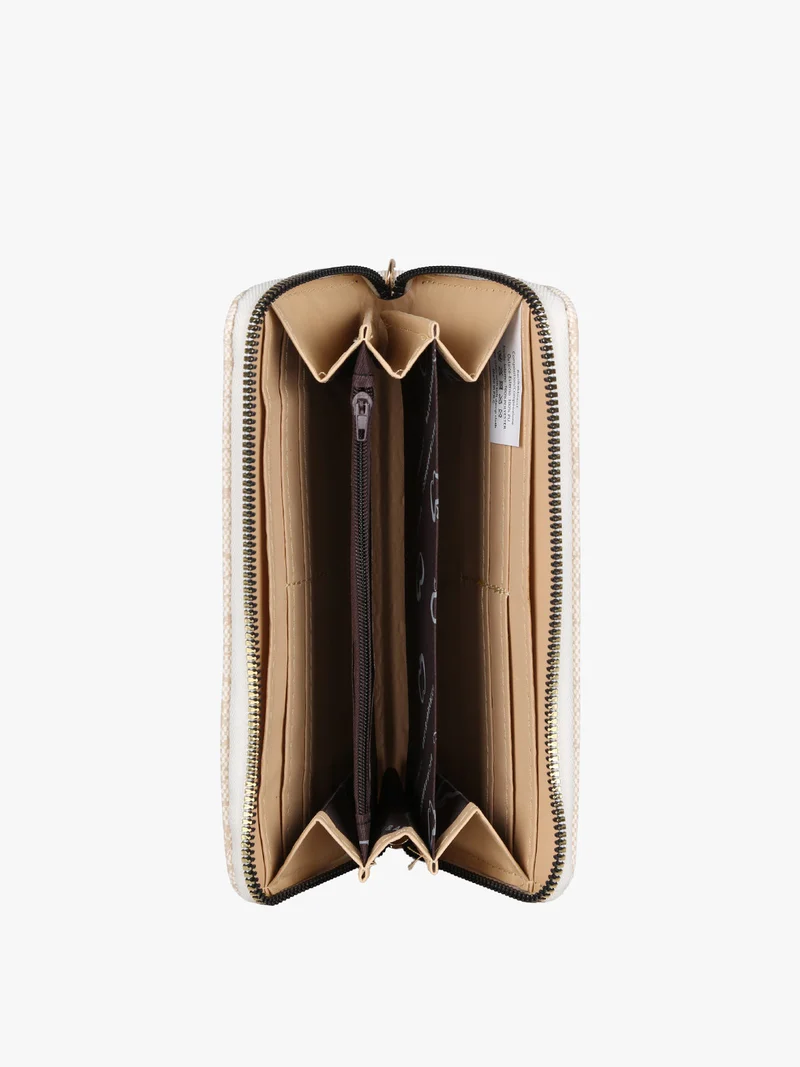 Portafoglio da donna con zip - panna