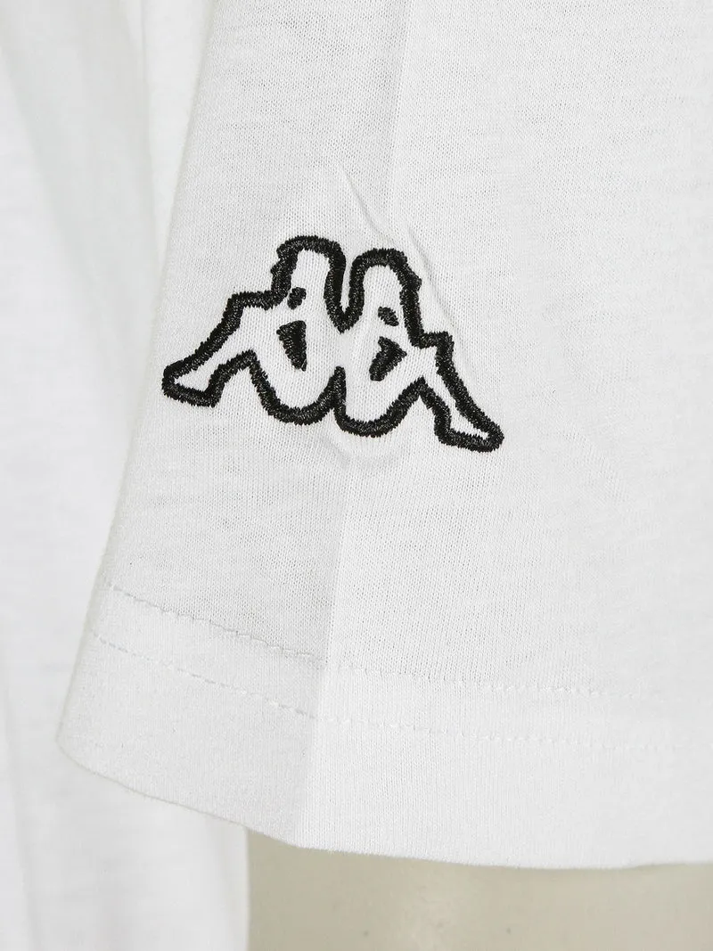 T-shirt da uomo in cotone con stampa scritta - bianco