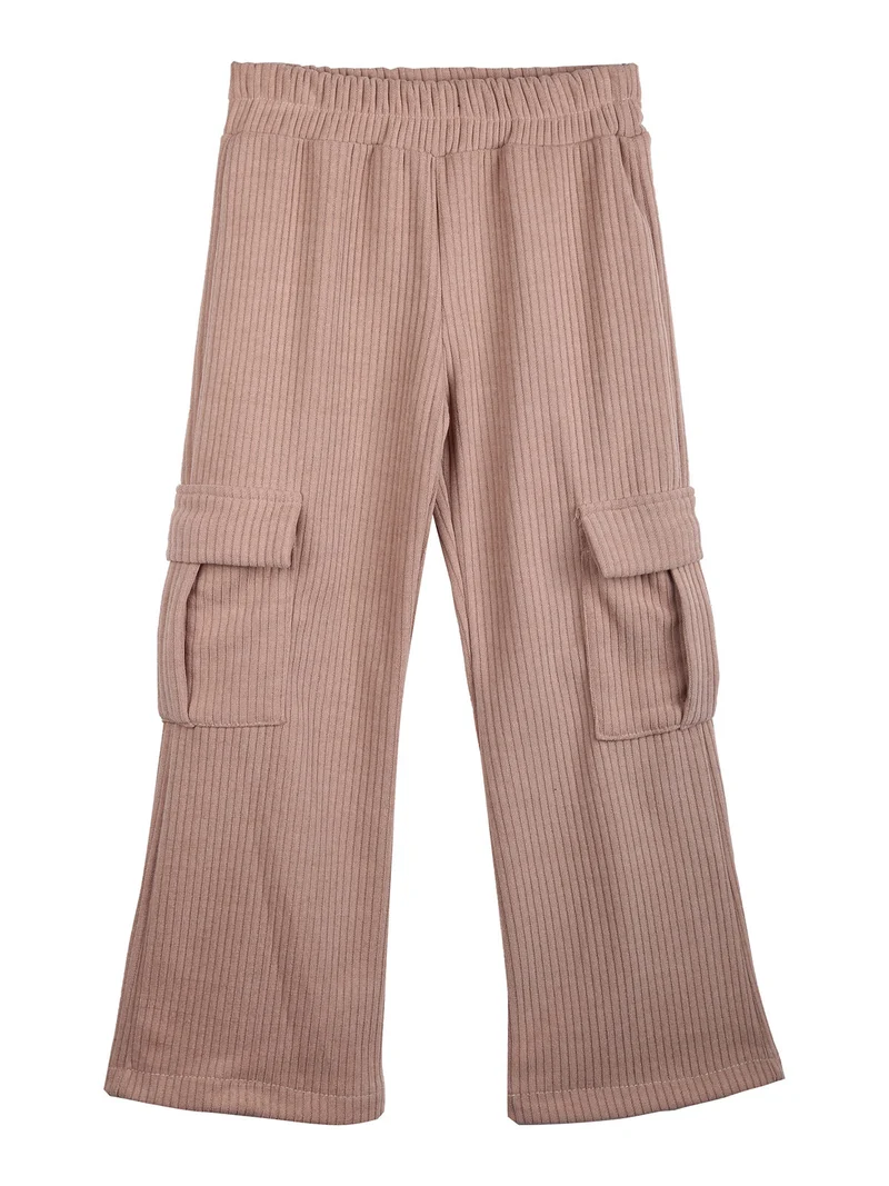 Pantaloni da bambina in velluto a coste - khaki