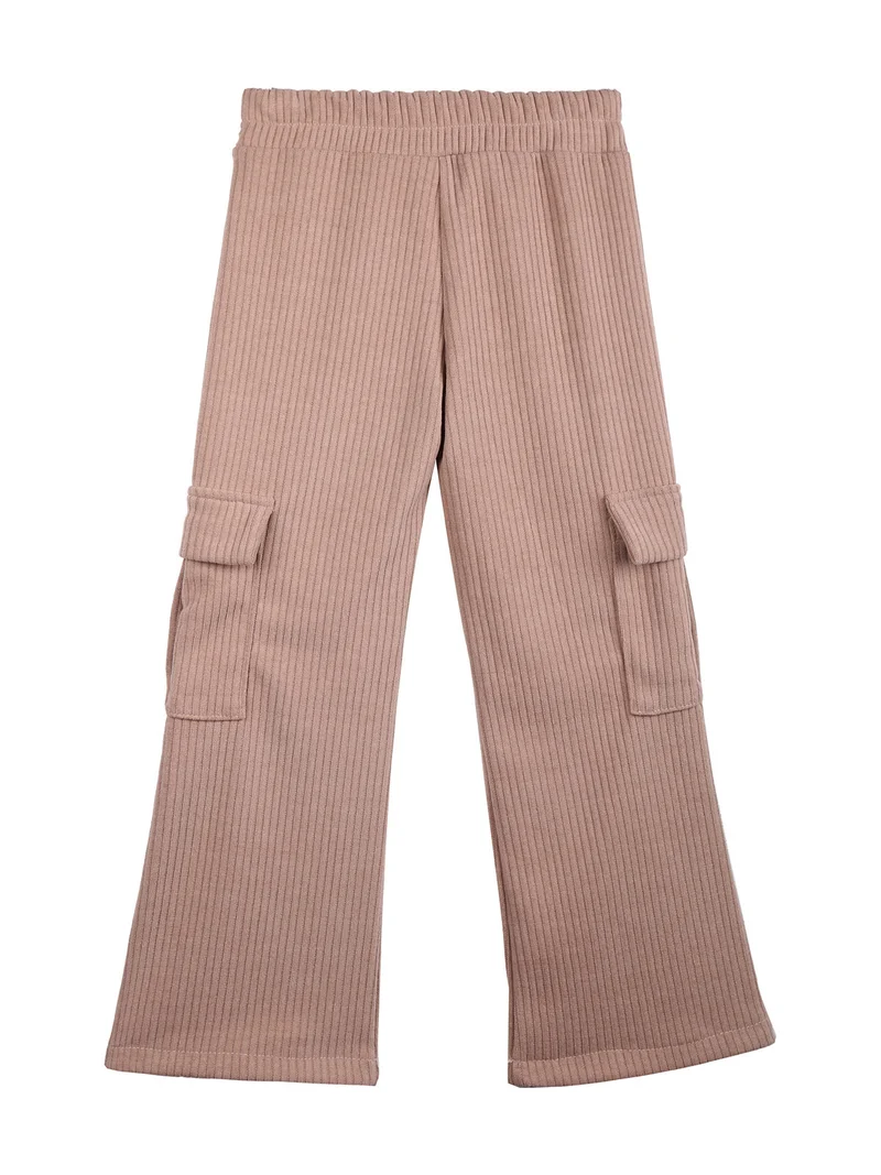 Pantaloni da bambina in velluto a coste - khaki