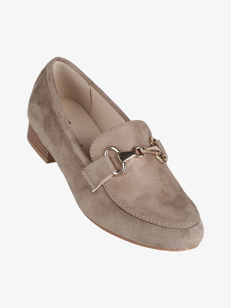 Mocassini scamosciati donna - taupe