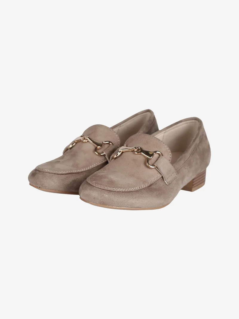 Mocassini scamosciati donna - taupe