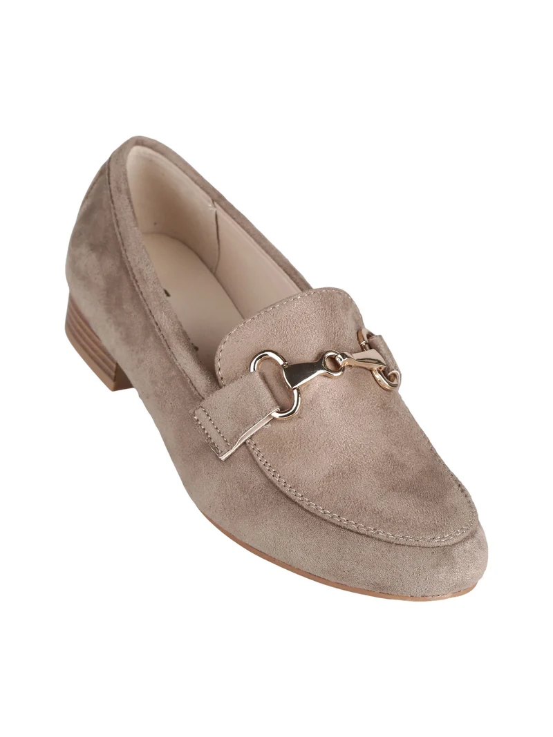 Mocassini scamosciati donna - taupe