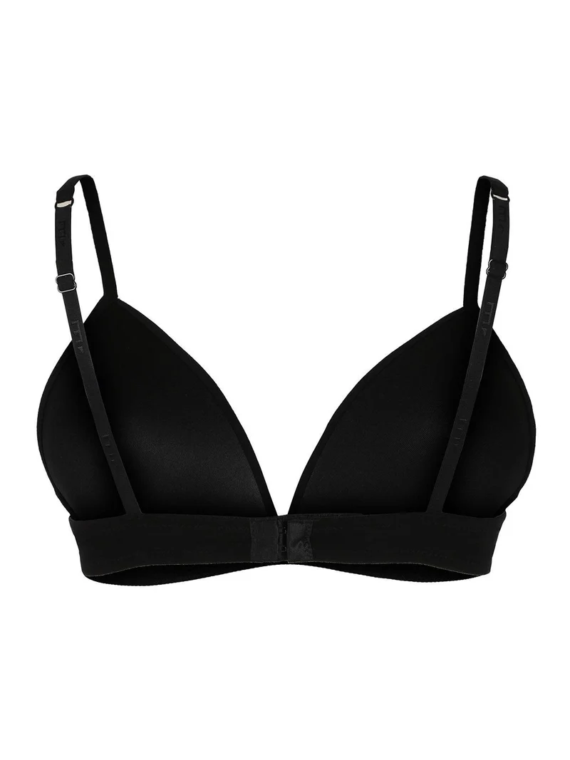 Vanessa reggiseno imbottito a triangolo in cotone COPPA B - nero