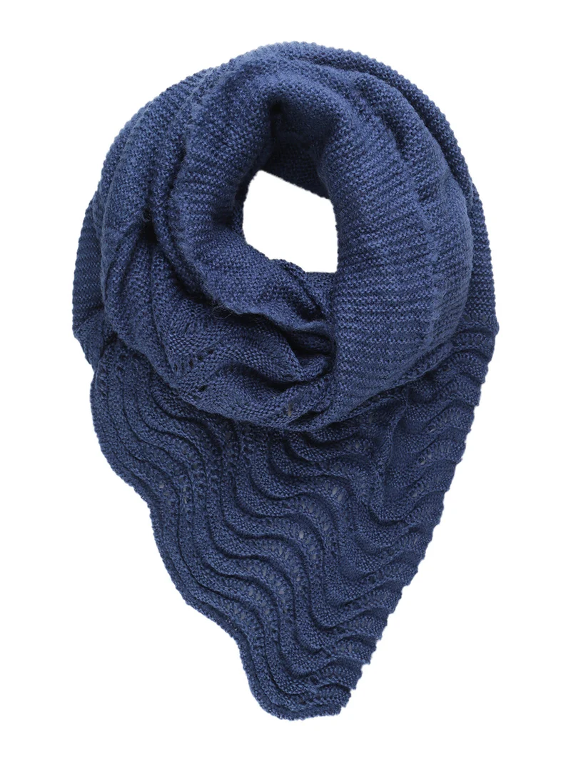 Scaldacollo da donna in maglia - blu