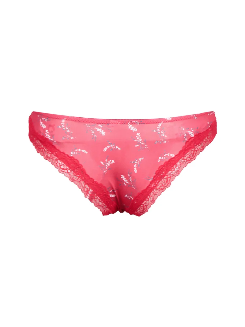 Slip donna con pizzo - rosso