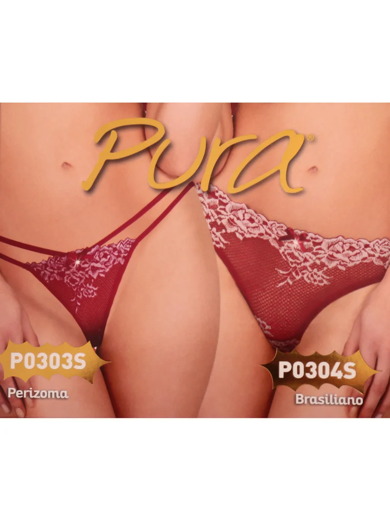 Slip donna con pizzo - rosso