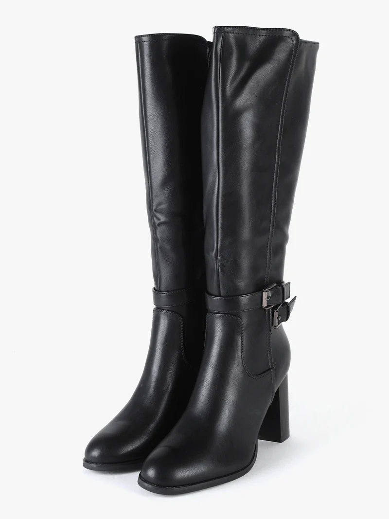Stivali donna con tacco - nero