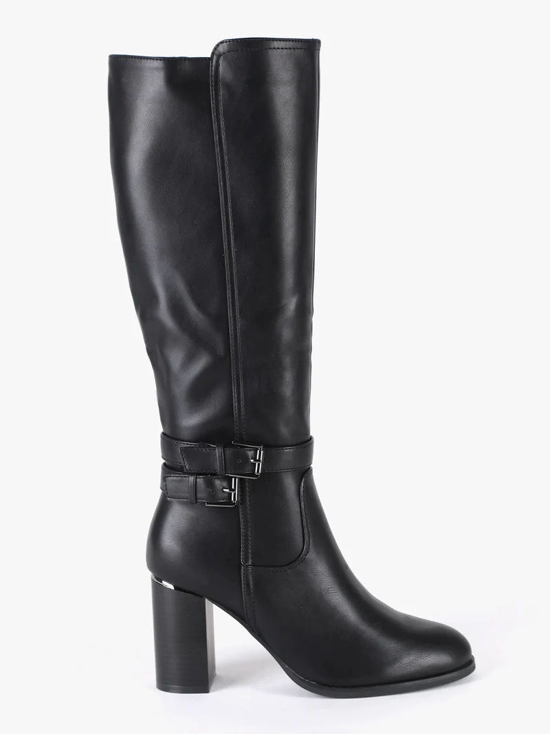 Stivali donna con tacco - nero