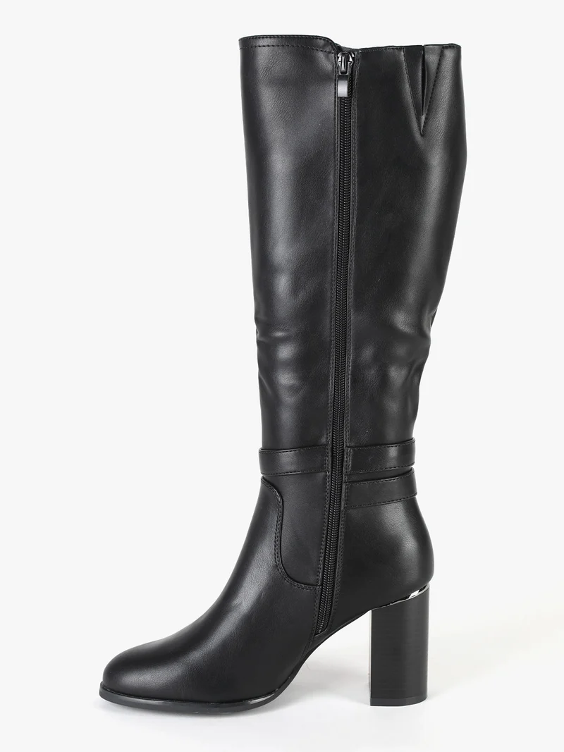 Stivali donna con tacco - nero