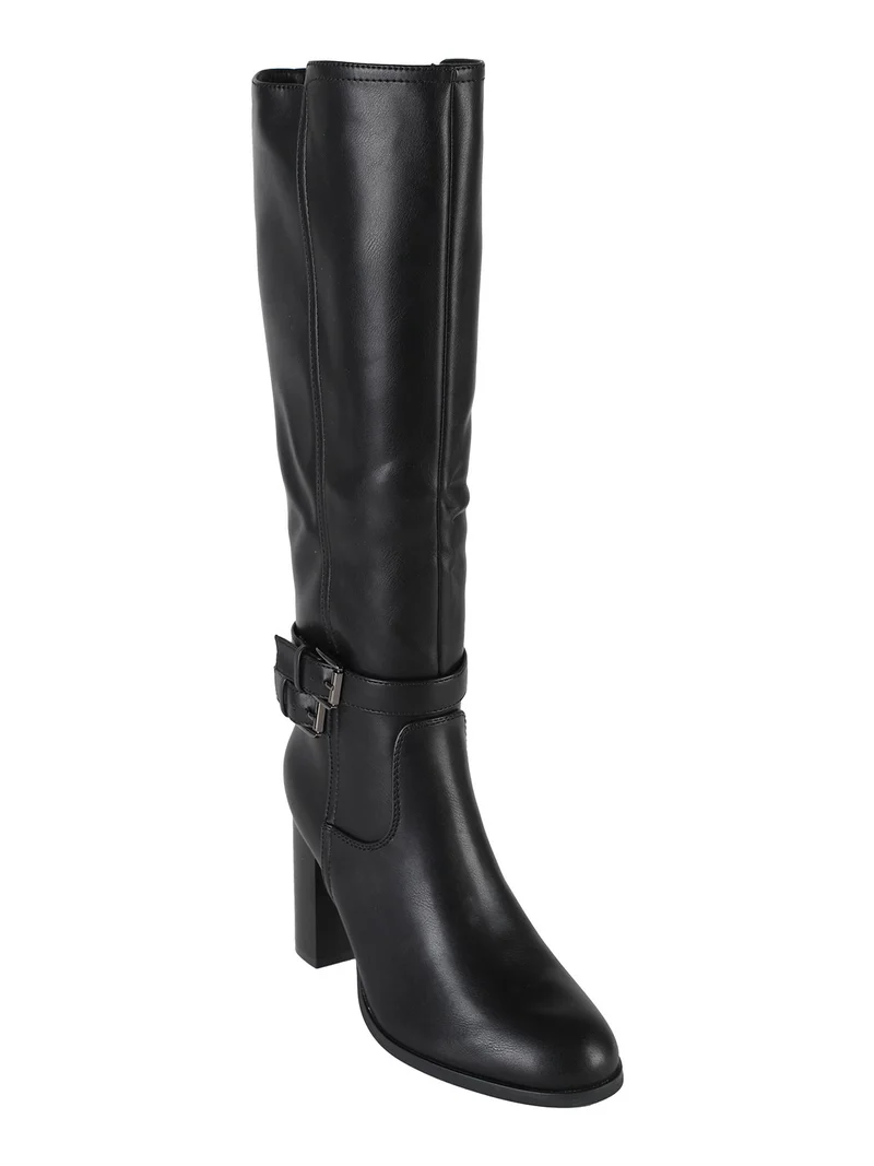 Stivali donna con tacco - nero