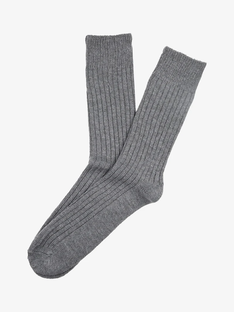 Calze corte da uomo in misto lana - grigio