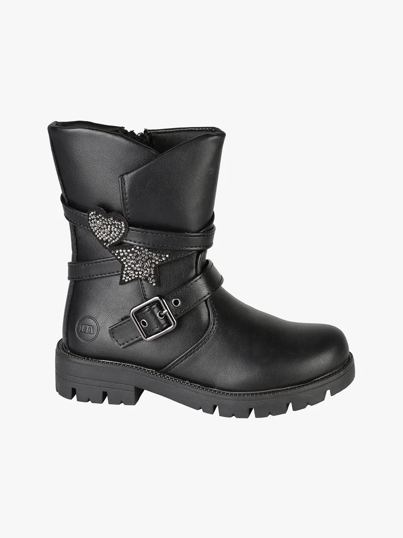 Stivaletti da bambina con zip - nero