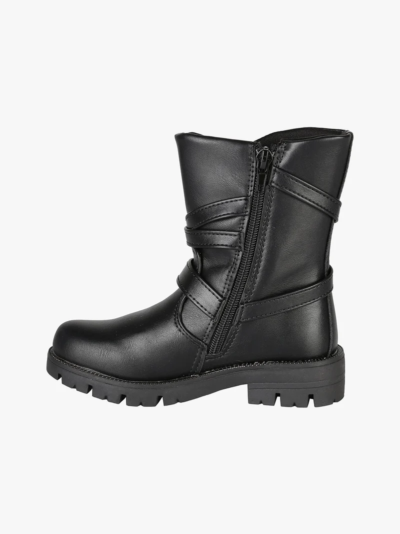 Stivaletti da bambina con zip - nero