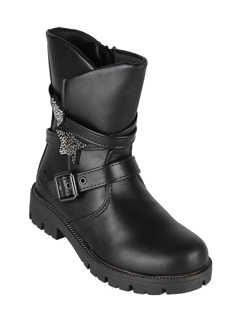 Stivaletti da bambina con zip - nero