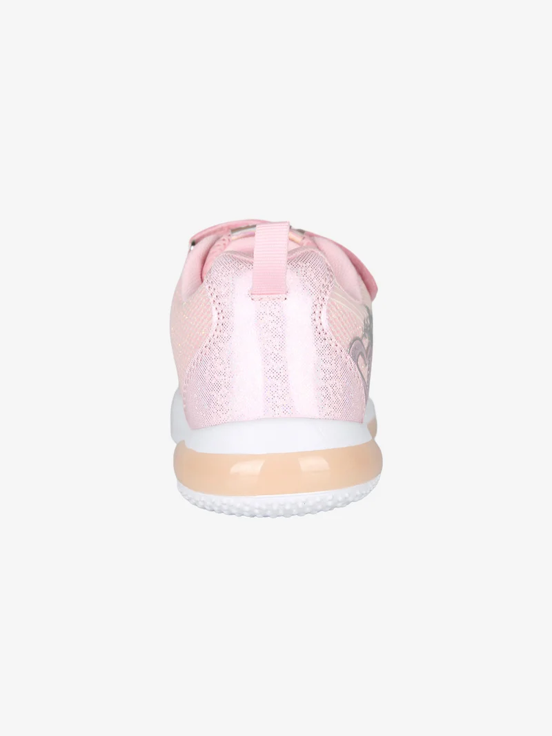 Sneakers da ragazza con luci e cinturino a strappo - rosa