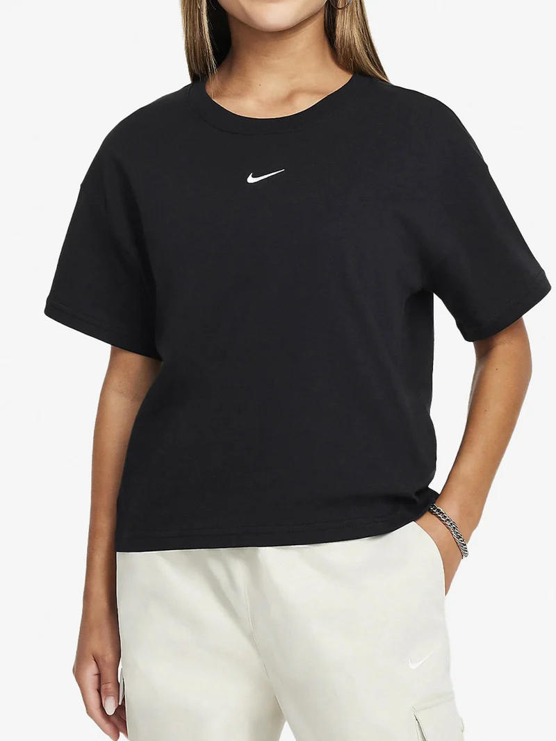 Sportswear essentials t-shirt da ragazza - nero