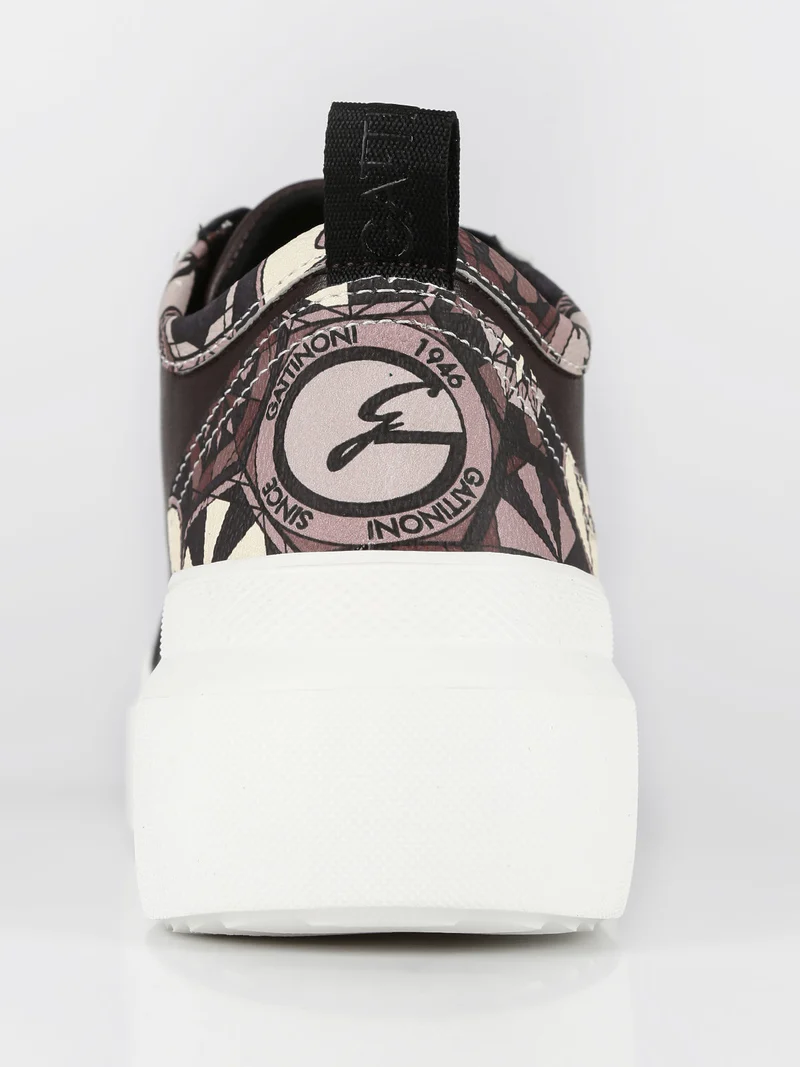 Sneakers donna stringate - marrone